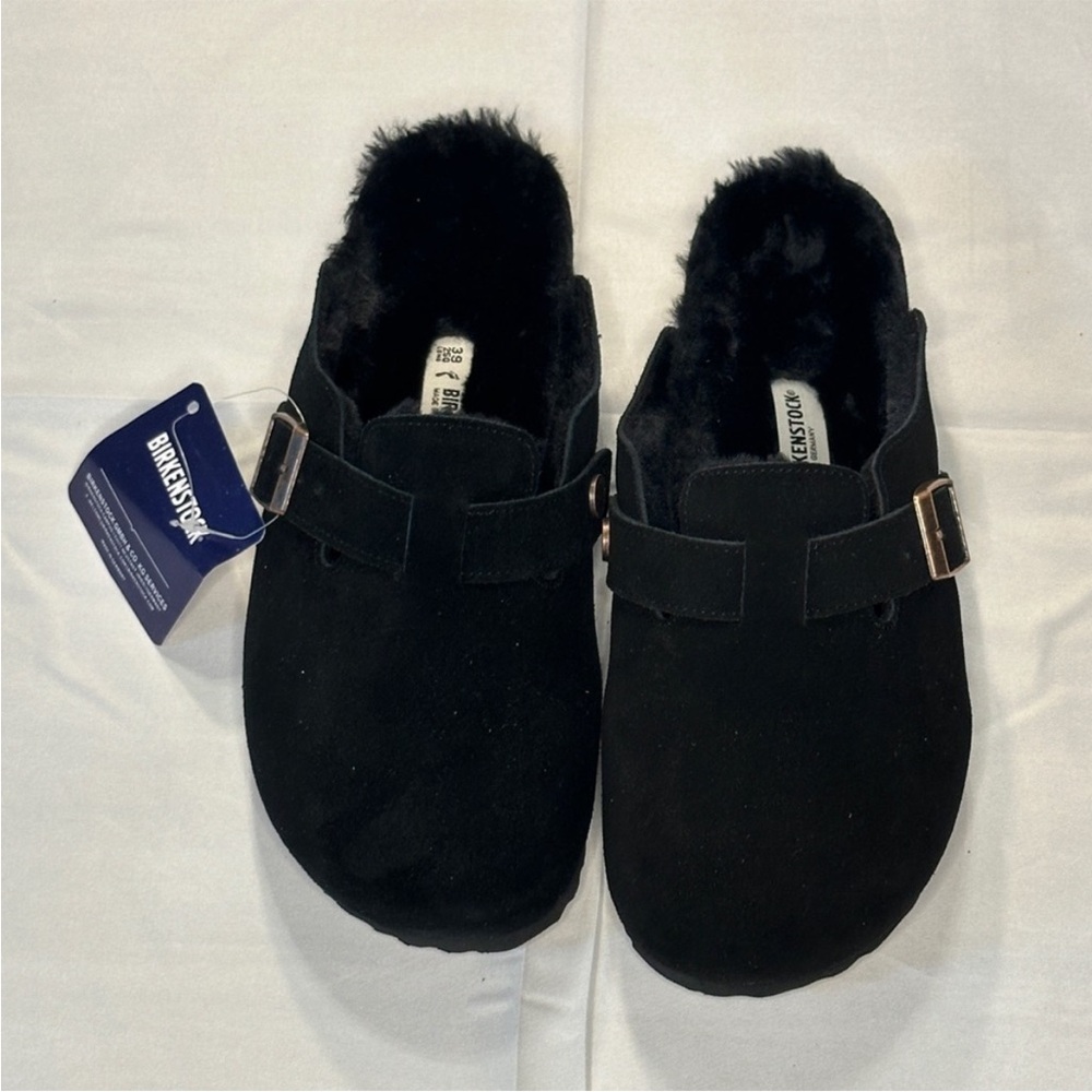Birkenstock Black Suede Clogs